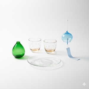 AIを用いた奈良硝子の画像