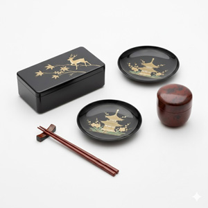 AIを用いた奈良漆器の画像